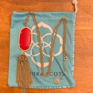 Kendra Scott Rayne Gold Long Pendent Necklace